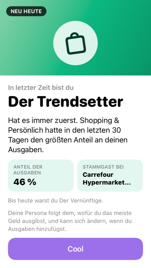 Persona-Karte: Der Trendsetter