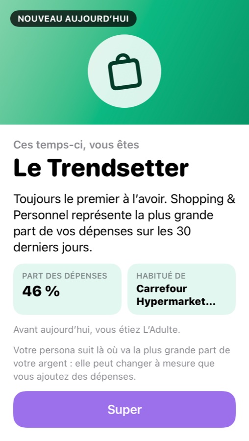 Carte de persona : Le Trendsetter