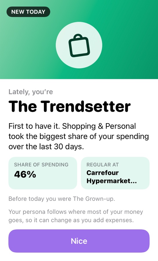 Persona card: The Trendsetter