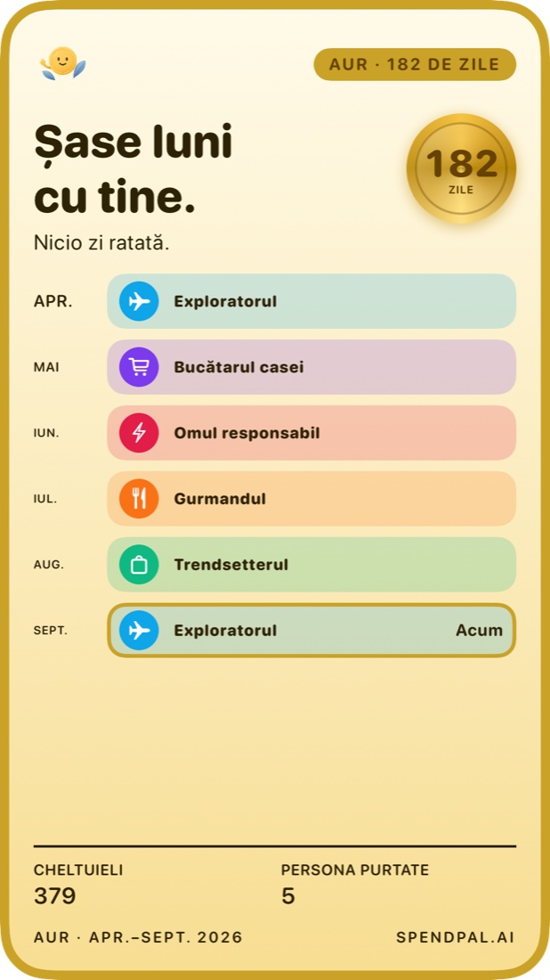 Aur, 182 de zile: șase luni de persona, pe o axă a timpului